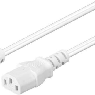 Power Cord C13-C14 0.5m White