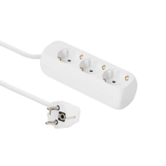 3-way Schuko Socket 3M White