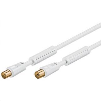 Coax M-F 10m White 75 Ohm
