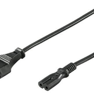 Power Cord Notebook 0.5m Black