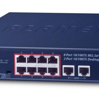8-Port 10/100TX 802.3at PoE