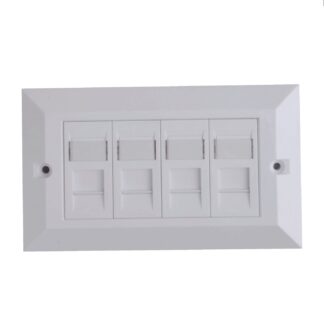 CAT6 Faceplate 4-port UK Type