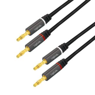 Audio cable, 2x2 Banana-plug,