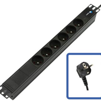 POWER STRIP 19" - 6 WAYS - 1U