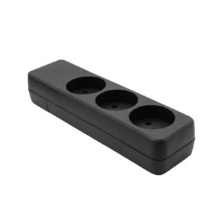 Danish Power Strip 3-way Black