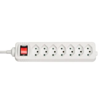 7-Way Swiss 3-Pin Mains Power
