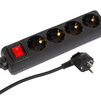 4-way Schuko Socket on/off