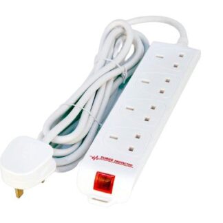 4 gang UK Surge Protected