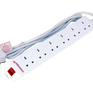 6 gang UK Surge Protected
