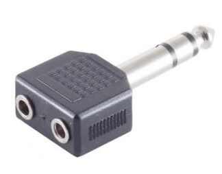 Adapter 6.3mm - 2X3.5mm M-F