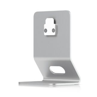 Sleek, metal table stand for