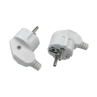 Angled schuko power plug,