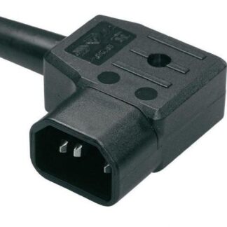 Angled male appliance plug,