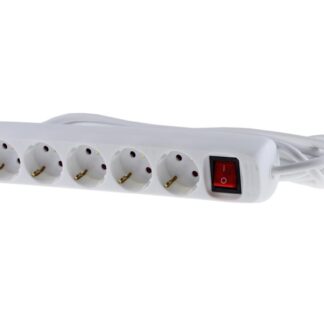 6-outlet Schuko power strip,