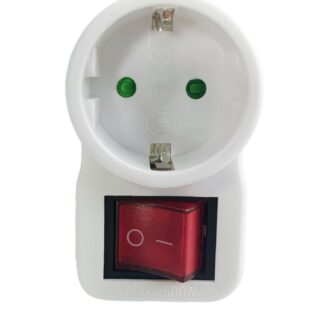 Safety socket adapter, white