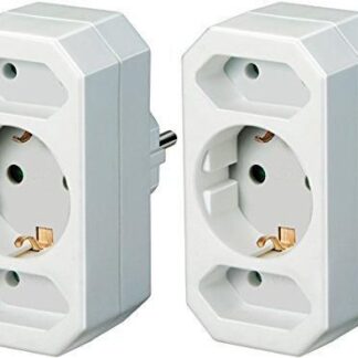 Adapter with 2 + 1 sockets
