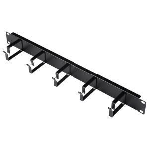 19" cable guide w/rings black