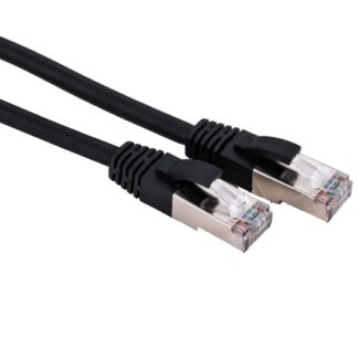 Patch S/FTP Cat6 Black 0.5m
