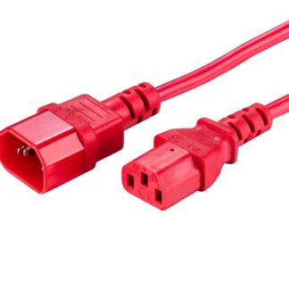 Power Cable C13/C14 Red 3m