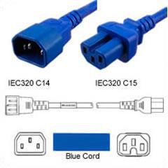 Power Cable C15/C14 Blue 0,7m