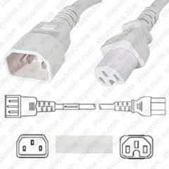 Power Cable C15/C14 White