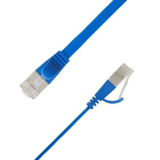 Flat U/FTP Cat6A Blue 5m AWG