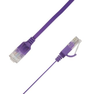 Flat U/UTP Cat6A Purple 5m