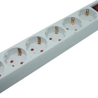 Power Rail 6 Outlet 5m White,