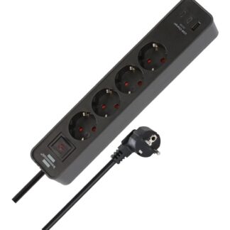 Ecolor 4-Way Power Strip With