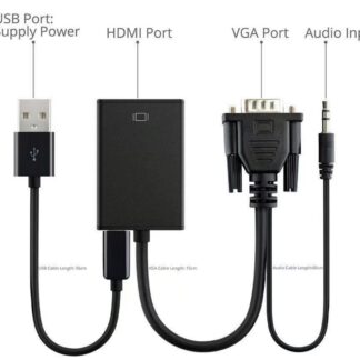 Adapter VGA 15pin  - HDMI M-F