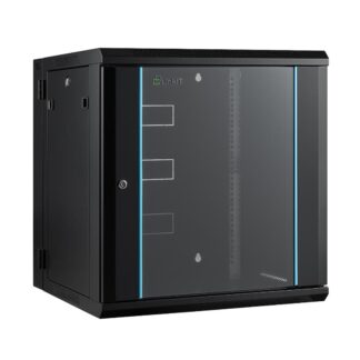 Wall Cabinet Hinged 12U Black