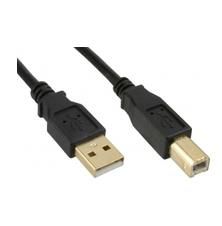 USB2.0 A-B 5m M-M Goldplated