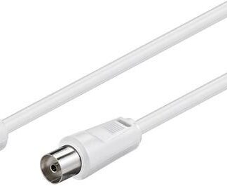 Coax M-F 5m White 75 Ohm