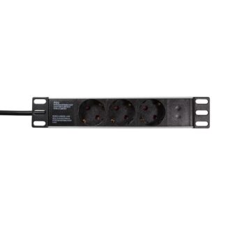 10" PDU 3-way German socket,